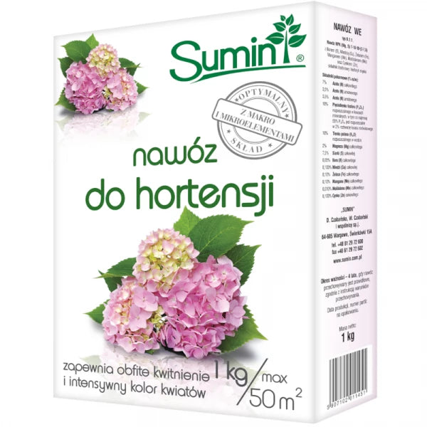 Sumin – Nawóz granulowany do hortensji i krzewów ozdobnych 1 kg