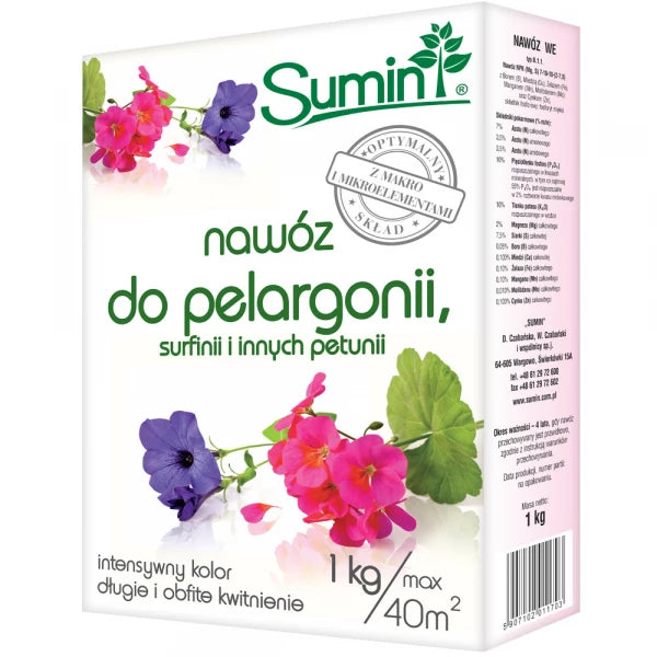 Sumin – Nawóz granulowany do pelargonii, surfinii i petunii 1 kg
