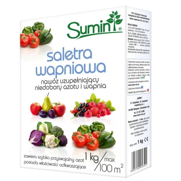 Sumin – Saletra wapniowa, nawóz azotowo-wapniowy granulowany 1 kg